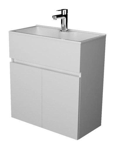 Тумба с раковиной 1MarKa Mira У75328 60х30 подвесная цвет белый