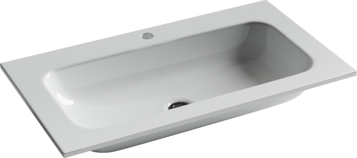 Раковина из сантехнического фарфора Ceramica Nova GRACE CN7012 80х50 накладная цвет белый 1 отверстие под смеситель