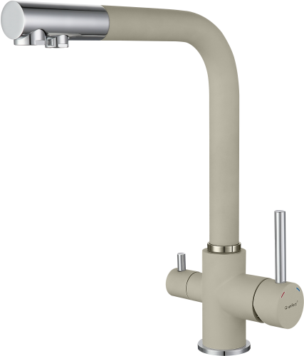 Смеситель для кухни Granfest 3611 топаз на мойку бежевый