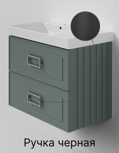 Тумба с раковиной La Fenice Cubo TWIN NFNC-01-CUB-G-80-2-3-80 80х50 подвесная цвет серый