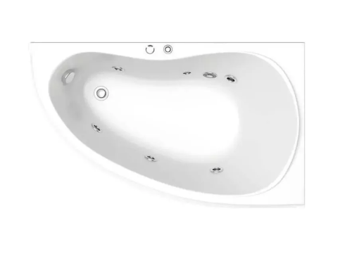 Ванна акриловая Bas Алегра ВГ00007 150х90 пристенная асимметричная с ножками