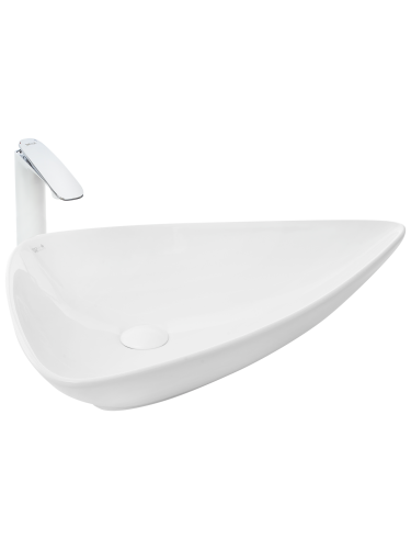 Раковина из сантехнического фаянса WeltWasser WW SK 10000004581 50 см накладная цвет белый без отверстий под смеситель