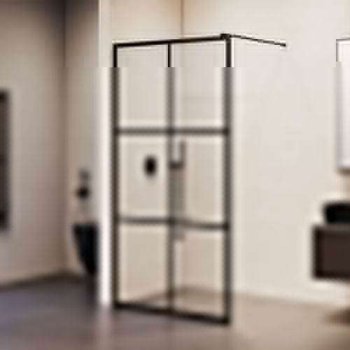 Душевая перегородка RGW Walk In 32101110-84 100х200 стекло с рисунком профиль черный