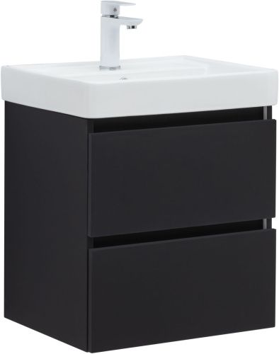 Тумба под раковину Aquanet Вега 2.0 00337952 50х40 подвесная цвет черный