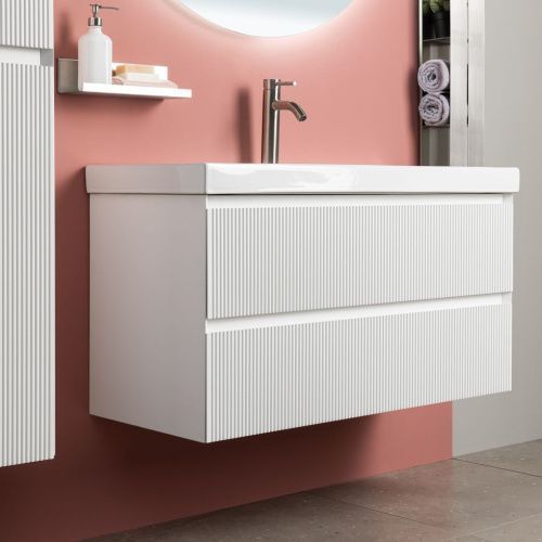 Тумба под раковину Aquanet Альтера 00337156 80х50 подвесная цвет белый