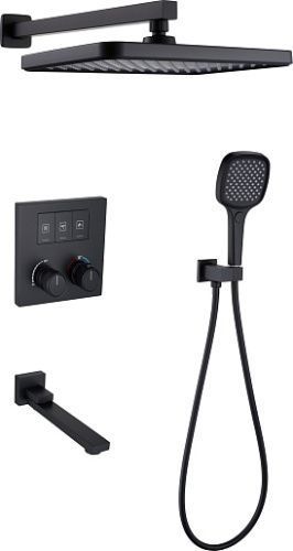 Душевая система ALMAes Nemi TVZ-8811 встраиваемая в стену цвет черный