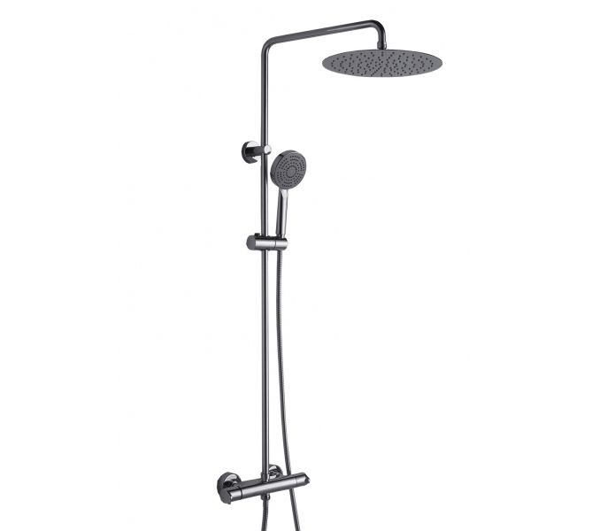 Душевая стойка Bravat Waterfall F939114C-A2-RUS настенная цвет хром с термостатом