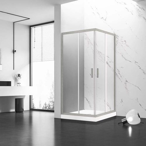 Душевой уголок Veconi Rovigo RV83-100-01-C5 120х80 стекло прозрачное профиль никель без поддона
