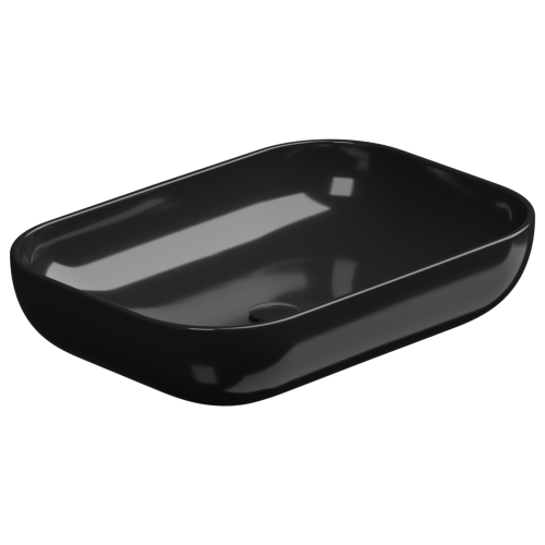 Раковина керамическая GSG Ceramic Design Easy EALAVRE60002 60х40 накладная цвет черный без отверстий под смеситель