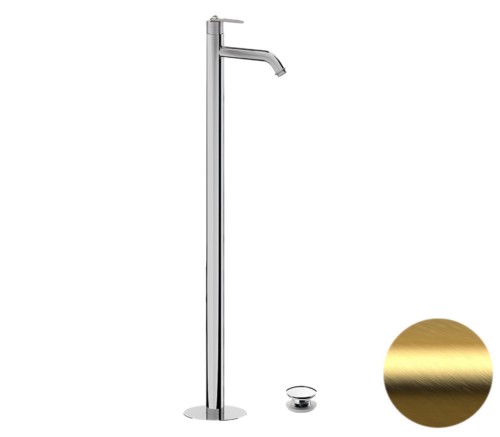 Смеситель для раковины Daniel Brooklyn BY688DP напольный золото