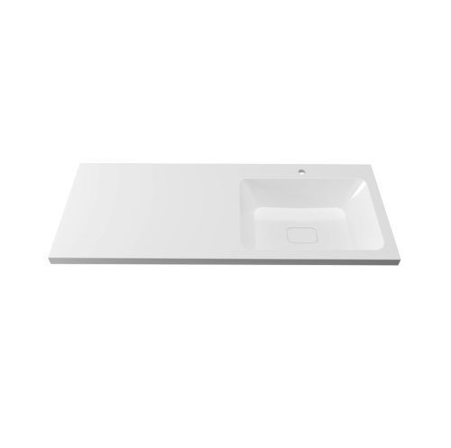 Раковина из искусственного камня Grossman Камилла 1101017 120х50 накладная цвет белый 1 отверстие под смеситель