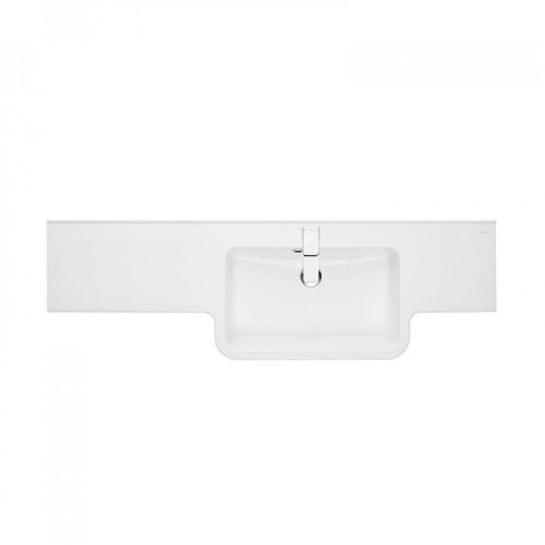 Раковина из искусственного камня Aquaton Hotel 1A709931PI01P 130х40 подвесная цвет белый