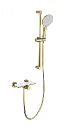 Душевой гарнитур Wonzon & Woghand  WW-B2052-A-BG настенный золото