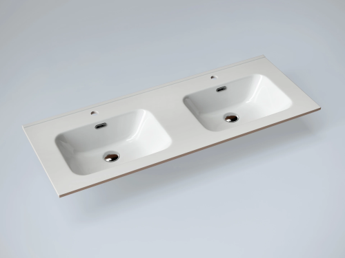 Раковина керамическая Gid Integrado 71161 120х50 встраиваемая цвет белый 1 отверстие под смеситель