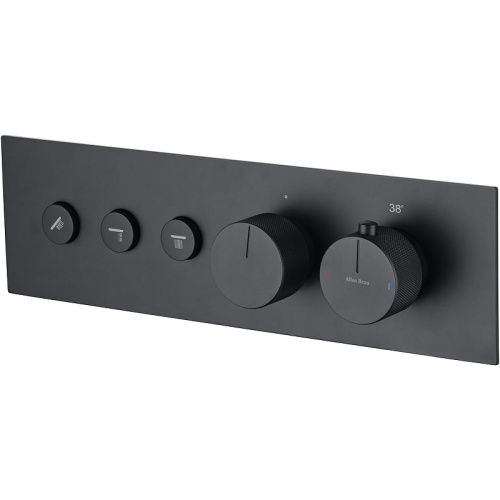 Смеситель для ванны с душем Allen Brau Liberty 5.33003-31 встраиваемый в стену черный с термостатом