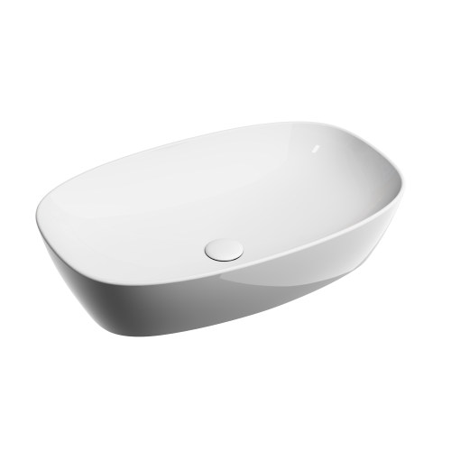 Раковина из сантехнического фарфора Ceramica Nova ELEMENT CN6049 60х40 накладная цвет белый без отверстий под смеситель