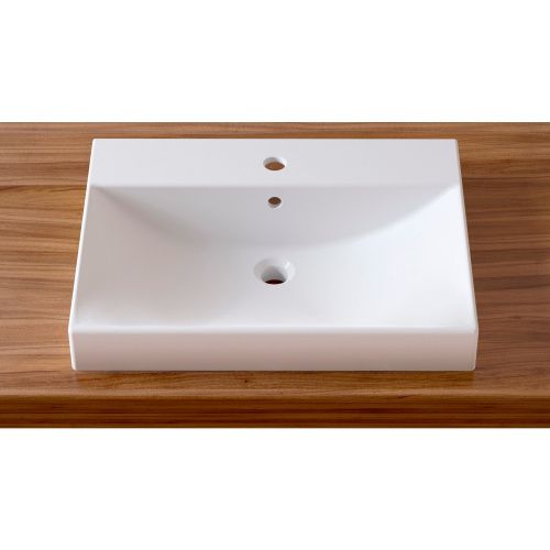 Раковина из сантехнического фарфора Lavinia Boho Bathroom Sink 33311012 60х50 встраиваемая цвет белый 1 отверстие под смеситель