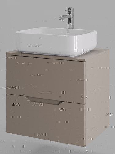 Тумба с раковиной Orange Line Li-60TuLMDF+B05-500W 61х46х70