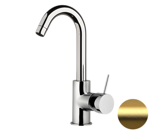 Смеситель для кухни Remer X Style X72CBG на мойку золото