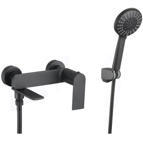 Смеситель для ванны и душа Savol S-601808H настенный черный