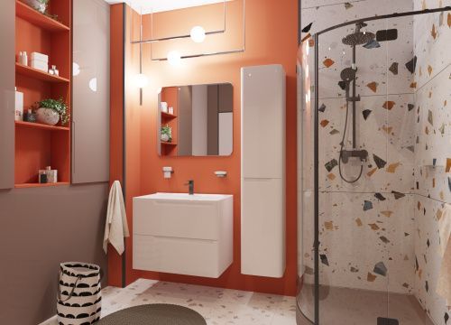 Тумба с раковиной Эстет Kare Luxe ФР-00015243 90х40 подвесная цвет белый