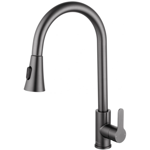 Смеситель для кухни Wonzon & Woghand WW-121E201L-BGG на мойку серый