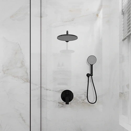 Душевая система Veconi LICATA LI-400-B-C4 встраиваемая в стену цвет черный