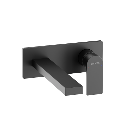 Смеситель для раковины Sancos Studio SC9017MB встраиваемый в стену черный