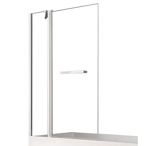 Душевая шторка на ванну New Trendy NEW SOLEO Chrome P-0026 100х140 стекло прозрачное профиль хром ориентация универсальная