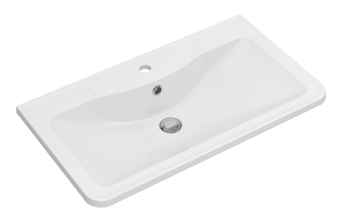 Раковина мебельная из искусственного камня Florentina Аллегро 80 10.020.00800.001 80х50 накладная цвет белый 1 отверстие под смеситель