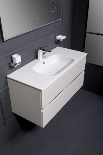 Тумба под раковину Armadi Art Vallessi 837-100-C mat 100х50 подвесная цвет серый