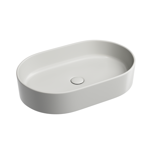 Раковина из сантехнического фарфора Ceramica Nova ELEMENT CN6048MSG 60х40 накладная цвет серый без отверстий под смеситель