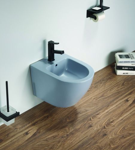 Биде подвесное CeramaLux В2342BDMHL цвет голубой