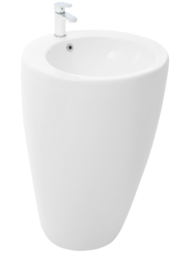 Раковина из сантехнического фаянса WeltWasser WW SK 10000008706 50 см напольная цвет белый 1 отверстие под смеситель