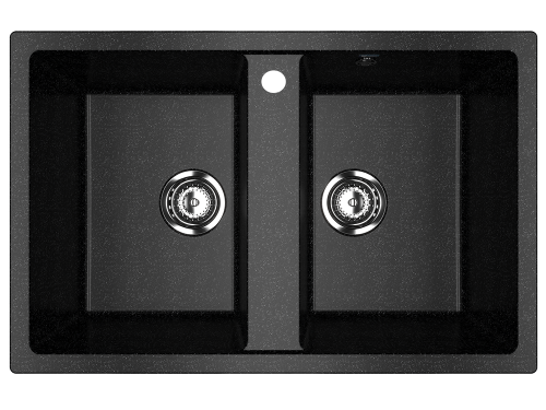 Кухонная мойка Ulgran Classic U-608-308 75х50 цвет черный