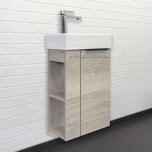 Тумба с раковиной Comforty Матэ 00-00015132CF 40х20 подвесная цвет коричневый