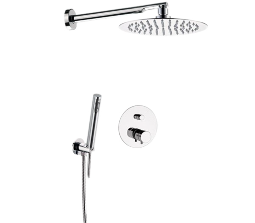 Душевая система Remer Elegance NT09S02UFM20 встраиваемая в стену цвет хром с термостатом