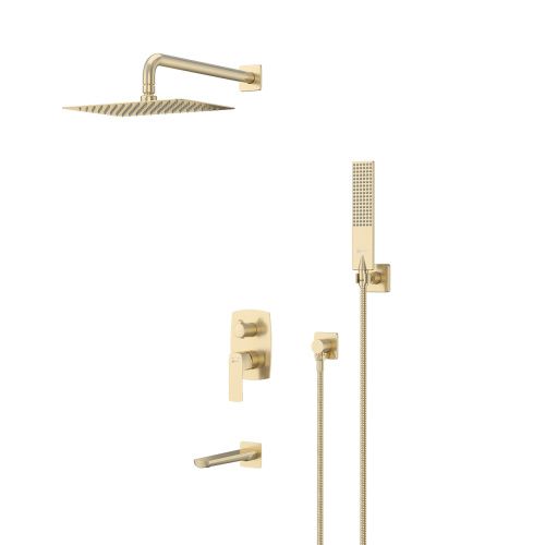 Душевая система LeMark Ursus LM7222BG встраиваемая в стену цвет золото