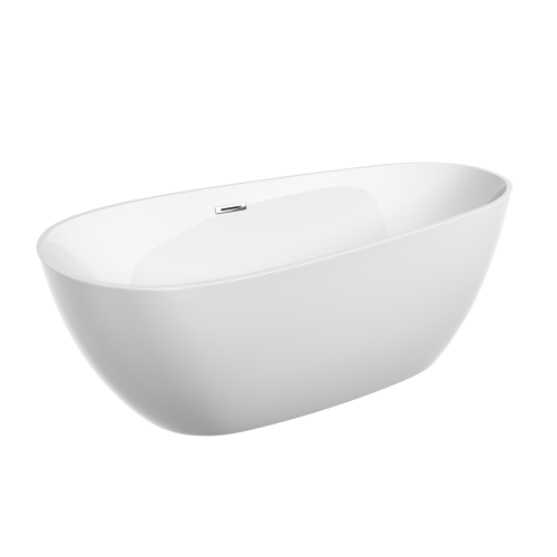 Ванна акриловая Sancos Avocado FB18 170х80 отдельностоящая асимметричная с каркасом