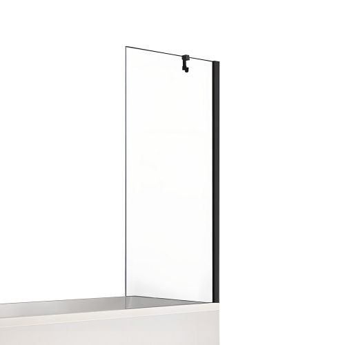 Душевая шторка на ванну New Trendy NEW SOLEO Black P-0078 60х140 стекло прозрачное профиль черный ориентация универсальная