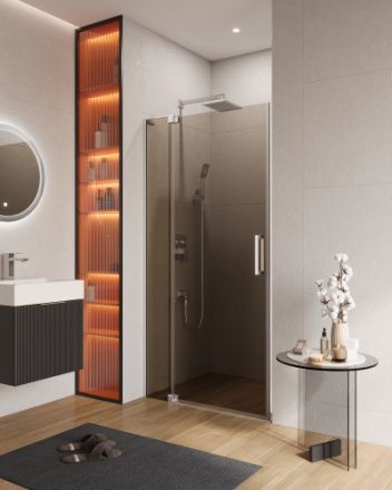 Душевая дверь Cezares SLIDER SLIDER-B-1-100/110-BR-Cr 100х195 стекло тонированное профиль хром