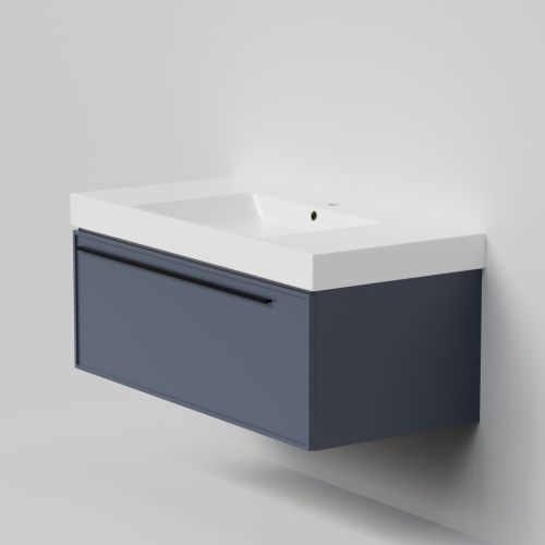 Тумба с раковиной La Fenice ELBA NFNC-01-ELB-BG-100-3-100 100х50 подвесная цвет синий