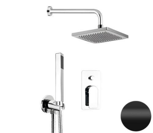 Душевая система Remer Infinity I09S08ONO встраиваемая в стену цвет черный