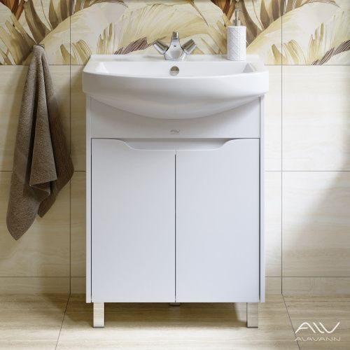 Тумба с раковиной Alavann Crystal ALV0952000 70х40 напольная цвет белый