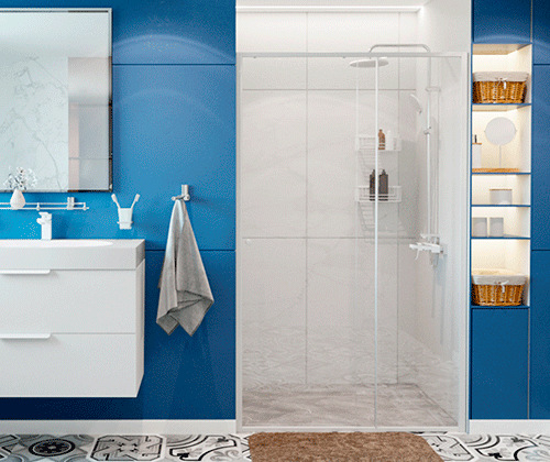 Душевой уголок Wasserkraft 44S19 100х100 стекло прозрачное профиль белый без поддона - фото 4