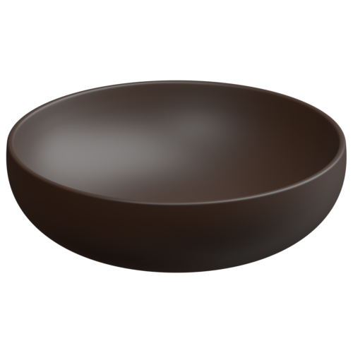 Раковина керамическая GSG Ceramic Design Easy EALAVRO45035 50х50 накладная цвет коричневый без отверстий под смеситель