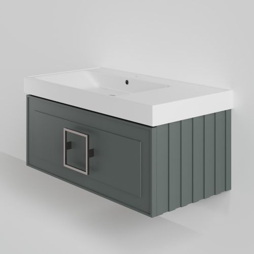 Тумба с раковиной La Fenice CUBO NFNC-01-CUB-G-90-1-90L 90х50 подвесная цвет серый