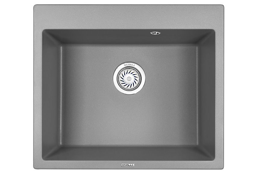 Кухонная мойка Granula 6001, АЛЮМИНИУМ 60х50 цвет серый поверхность матовая