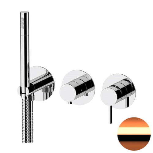 Смеситель для душа Remer Metrica MC97D3PRP встраиваемый в стену медь