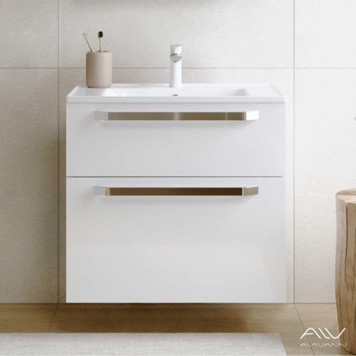Тумба с раковиной Alavann Paris ALV0987000 80х50 подвесная цвет белый